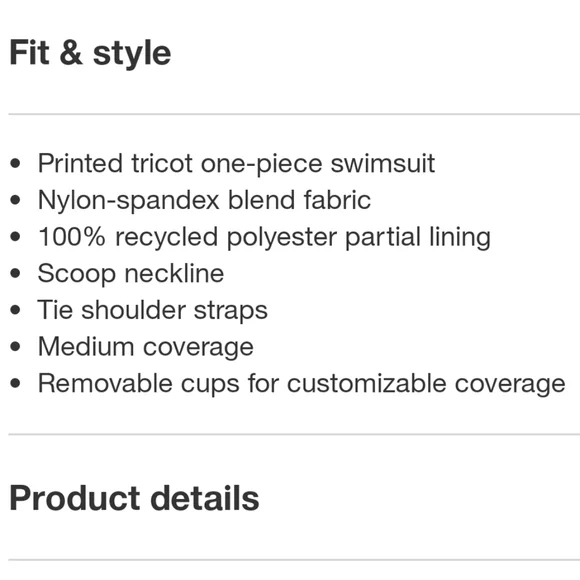 Swimsuit XL (16) Black Polka Dot Shade And Shore One Piece NWT - Picture 13 of 15